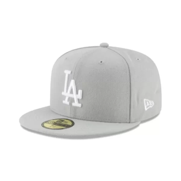 Caps* Los Angeles Dodgers Gray Basic 59FIFTY Fitted Hat - KTGCaps - Baseball caps for various teams, purchased online at a discount