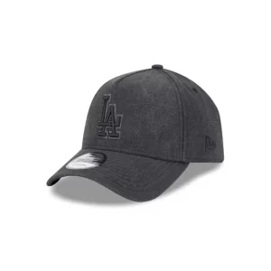 Caps* Los Angeles Dodgers Logo Essentials Black 9FORTY AFrame Snapback Hat - KTGCaps - Baseball caps for various teams, purchased online at a discount