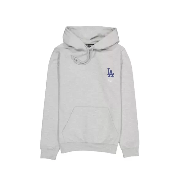 Caps* Los Angeles Dodgers Logo Essentials Gray Hoodie - KTGCaps - Baseball caps for various teams, purchased online at a discount