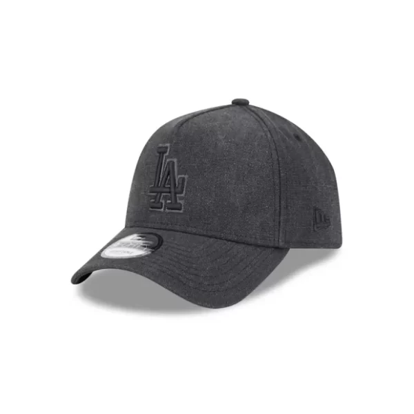 Caps* Los Angeles Dodgers Logo Essentials Black 9FORTY AFrame Snapback Hat - KTGCaps - Baseball caps for various teams, purchased online at a discount