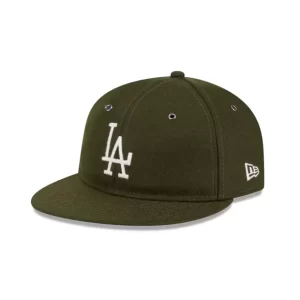 Caps* Los Angeles Dodgers New Olive Wool Retro Crown 9FIFTY Adjustable Hat - KTGCaps - Baseball caps for various teams, purchased online at a discount