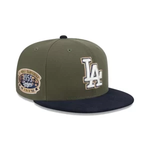 Caps* Los Angeles Dodgers Olive Green 59FIFTY Fitted Hat - KTGCaps - Baseball caps for various teams, purchased online at a discount