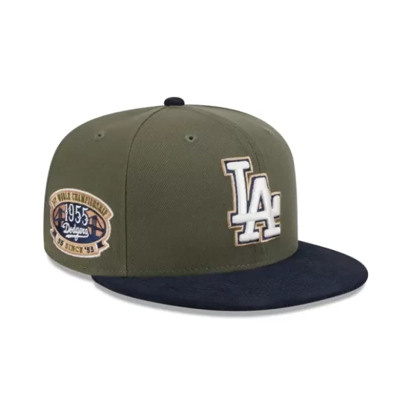 Caps* Los Angeles Dodgers Olive Green 59FIFTY Fitted Hat - KTGCaps - Baseball caps for various teams, purchased online at a discount