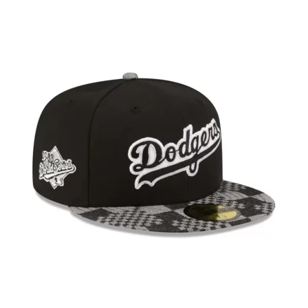 Caps* Los Angeles Dodgers Pattern Denim 59FIFTY Fitted Hat - KTGCaps - Baseball caps for various teams, purchased online at a discount