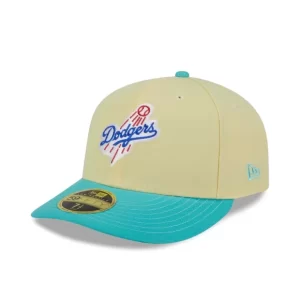 Caps* Los Angeles Dodgers Soft Yellow Low Profile 59FIFTY Fitted Hat - KTGCaps - Baseball caps for various teams, purchased online at a discount
