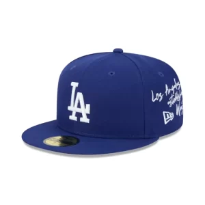 Caps* Los Angeles Dodgers Team Verbiage 59FIFTY Fitted Hat - KTGCaps - Baseball caps for various teams, purchased online at a discount