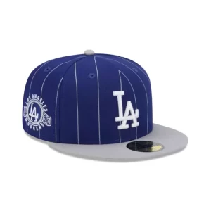 Caps* Los Angeles Dodgers Throwback Pinstripe 59FIFTY Fitted Hat - KTGCaps - Baseball caps for various teams, purchased online at a discount