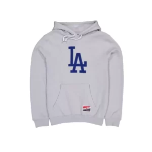 Caps* Los Angeles Dodgers Throwback Gray Hoodie - KTGCaps - Baseball caps for various teams, purchased online at a discount