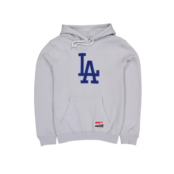 Caps* Los Angeles Dodgers Throwback Gray Hoodie - KTGCaps - Baseball caps for various teams, purchased online at a discount