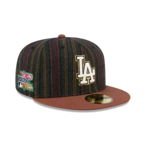 Caps* Los Angeles Dodgers Vintage Herringbone 59FIFTY Fitted Hat - KTGCaps - Baseball caps for various teams, purchased online at a discount
