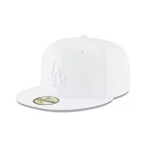 Caps* Los Angeles Dodgers Whiteout Basic 59FIFTY Fitted Hat - KTGCaps - Baseball caps for various teams, purchased online at a discount