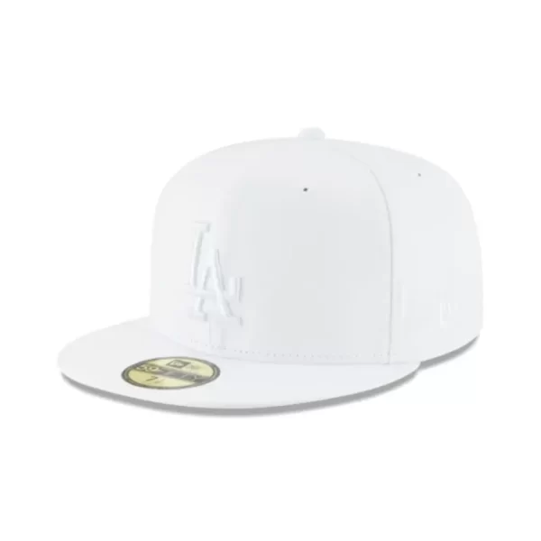 Caps* Los Angeles Dodgers Whiteout Basic 59FIFTY Fitted Hat - KTGCaps - Baseball caps for various teams, purchased online at a discount