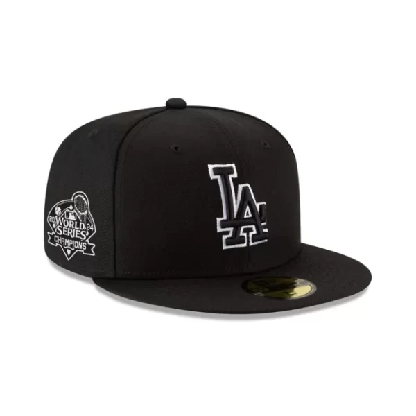 Caps* Los Angeles Dodgers World Series Champions Black Outlined 59FIFTY Fitt - KTGCaps - Baseball caps for various teams, purchased online at a discount
