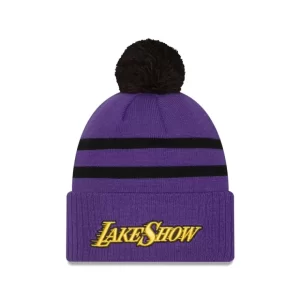 Caps* Los Angeles Lakers 2024 City Edition Pom Knit Hat - KTGCaps - Baseball caps for various teams, purchased online at a discount