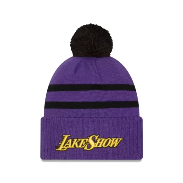 Caps* Los Angeles Lakers 2024 City Edition Pom Knit Hat - KTGCaps - Baseball caps for various teams, purchased online at a discount