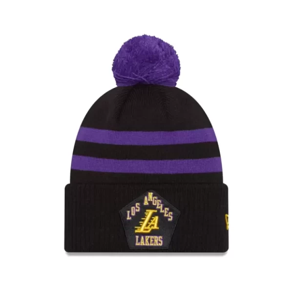 Caps* Los Angeles Lakers 2023 City Edition Pom Knit Hat - KTGCaps - Baseball caps for various teams, purchased online at a discount