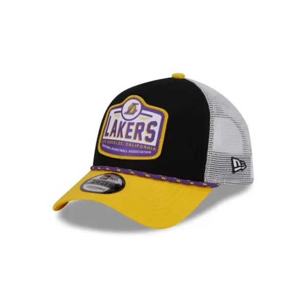 Caps* Los Angeles Lakers 2024 Rally Drive 9FORTY AFrame Trucker Hat - KTGCaps - Baseball caps for various teams, purchased online at a discount
