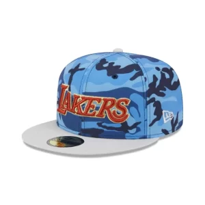 Caps* Los Angeles Lakers Blue Camo 59FIFTY Fitted Hat - KTGCaps - Baseball caps for various teams, purchased online at a discount