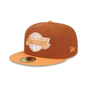 Caps* Los Angeles Lakers Color Pack Earthy Brown 59FIFTY Fitted Hat - KTGCaps - Baseball caps for various teams, purchased online at a discount