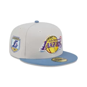 Caps* Los Angeles Lakers Color Brush 59FIFTY Fitted Hat - KTGCaps - Baseball caps for various teams, purchased online at a discount
