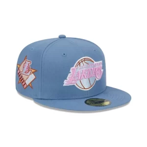Caps* Los Angeles Lakers Color Pack Faded Blue 59FIFTY Fitted Hat - KTGCaps - Baseball caps for various teams, purchased online at a discount