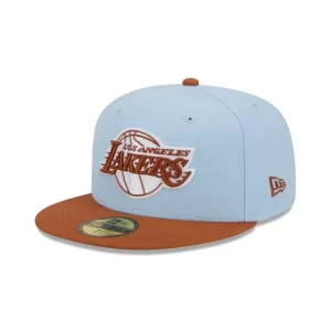 Caps* Los Angeles Lakers Color Pack Glacial Blue 59FIFTY Fitted Hat - KTGCaps - Baseball caps for various teams, purchased online at a discount