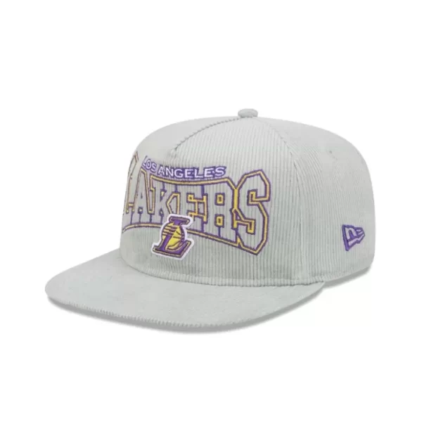Caps* Los Angeles Lakers Gray Cord Golfer Hat - KTGCaps - Baseball caps for various teams, purchased online at a discount