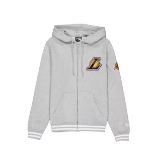 Caps* Los Angeles Lakers Gray Logo Select FullZip Hoodie - KTGCaps - Baseball caps for various teams, purchased online at a discount