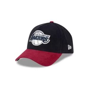 Caps* Los Angeles Lakers Navy Corduroy 9FORTY AFrame Snapback Hat - KTGCaps - Baseball caps for various teams, purchased online at a discount