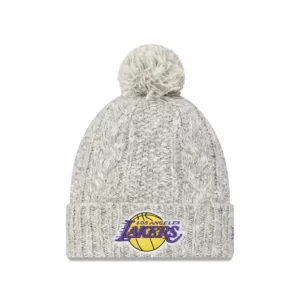 Caps* Los Angeles Lakers Shimmer Pom Knit Hat - KTGCaps - Baseball caps for various teams, purchased online at a discount