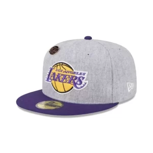 Caps* Los Angeles Lakers 70th Anniversary Gray 59FIFTY Fitted Hat - KTGCaps - Baseball caps for various teams, purchased online at a discount