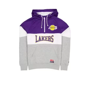 Caps* Los Angeles Lakers Throwback Color Block Hoodie - KTGCaps - Baseball caps for various teams, purchased online at a discount