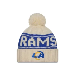 Caps* Los Angeles Rams 2024 Cold Weather Chrome Pom Knit Hat - KTGCaps - Baseball caps for various teams, purchased online at a discount