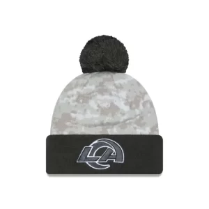 Caps* Los Angeles Rams 2024 Salute to Service Pom Knit Hat - KTGCaps - Baseball caps for various teams, purchased online at a discount