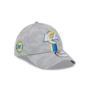 Caps* Los Angeles Rams 2024 Sideline Gray 39THIRTY Stretch Fit Hat - KTGCaps - Baseball caps for various teams, purchased online at a discount