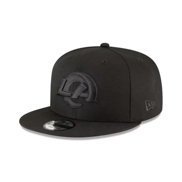 Caps* Los Angeles Rams Basic Black on Black 9FIFTY Snapback - KTGCaps - Baseball caps for various teams, purchased online at a discount