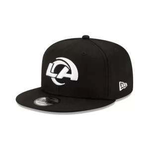 Caps* Los Angeles Rams Basic Black amp White 9FIFTY Snapback - KTGCaps - Baseball caps for various teams, purchased online at a discount