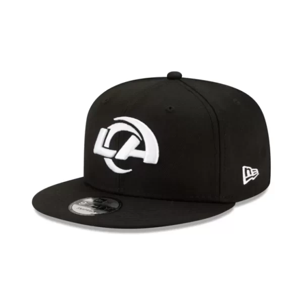 Caps* Los Angeles Rams Basic Black amp White 9FIFTY Snapback - KTGCaps - Baseball caps for various teams, purchased online at a discount