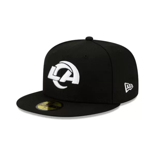 Caps* Los Angeles Rams Black and White 59FIFTY Fitted Hat - KTGCaps - Baseball caps for various teams, purchased online at a discount