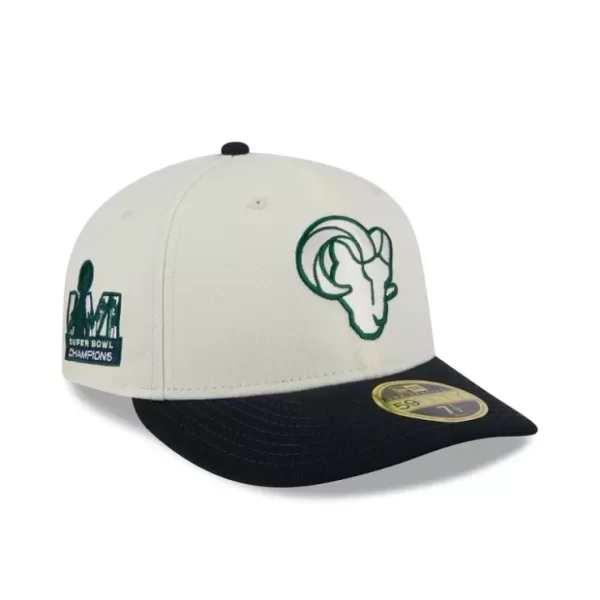 Caps* Los Angeles Rams Mahogany Dust Low Profile 59FIFTY Fitted Hat - KTGCaps - Baseball caps for various teams, purchased online at a discount