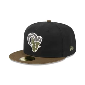 Caps* Los Angeles Rams Quilted Logo 59FIFTY Fitted Hat - KTGCaps - Baseball caps for various teams, purchased online at a discount