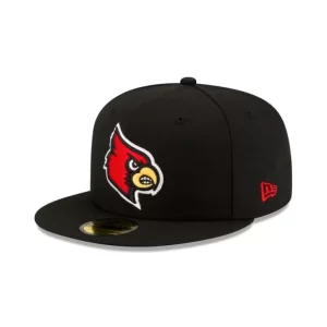 Caps* Louisville Cardinals Black 59FIFTY Fitted Hat - KTGCaps - Baseball caps for various teams, purchased online at a discount
