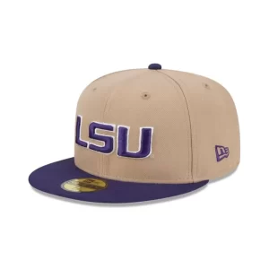 Caps* LSU Tigers Camel 59FIFTY Fitted Hat - KTGCaps - Baseball caps for various teams, purchased online at a discount