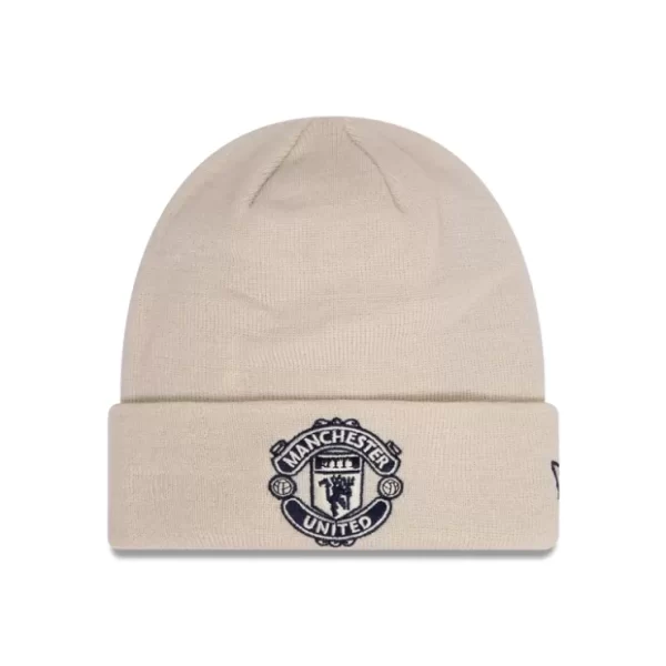 Caps* Manchester United Cream Cuff Knit Hat - KTGCaps - Baseball caps for various teams, purchased online at a discount