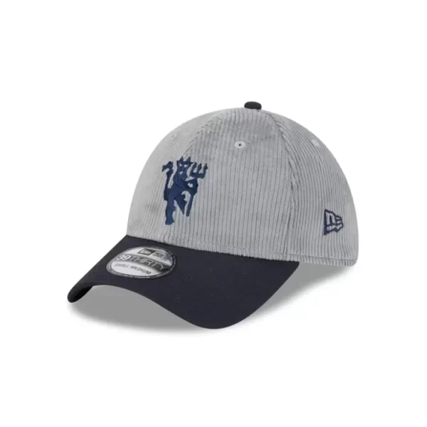 Caps* Manchester United Gray Corduroy 39THIRTY Stretch Fit Hat - KTGCaps - Baseball caps for various teams, purchased online at a discount