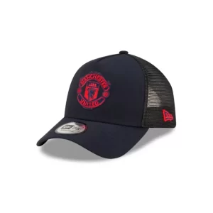 Caps* Manchester United Seasonal Navy 9FORTY AFrame Trucker Hat - KTGCaps - Baseball caps for various teams, purchased online at a discount