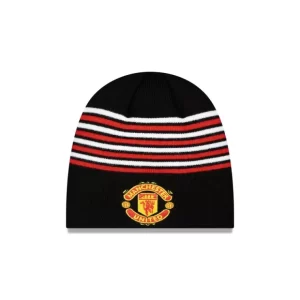 Caps* Manchester United Stripe Black Knit Beanie Hat - KTGCaps - Baseball caps for various teams, purchased online at a discount