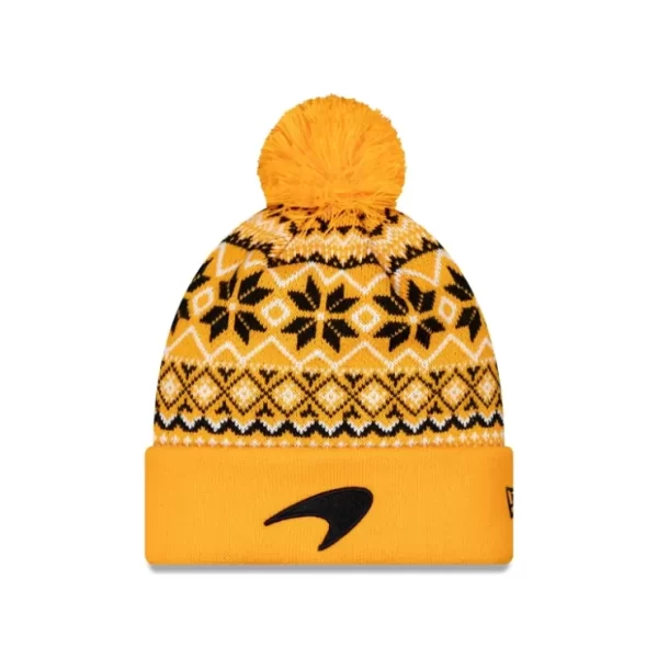 Caps* McLaren Formula 1 Team Papaya Pom Knit Hat - KTGCaps - Baseball caps for various teams, purchased online at a discount