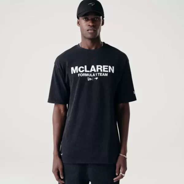 Caps* McLaren Formula 1 Team Washed Black TShirt - KTGCaps - Baseball caps for various teams, purchased online at a discount