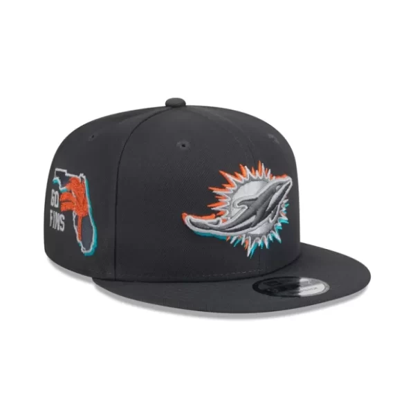 Caps* Miami Dolphins 2024 Draft 9FIFTY Snapback Hat - KTGCaps - Baseball caps for various teams, purchased online at a discount